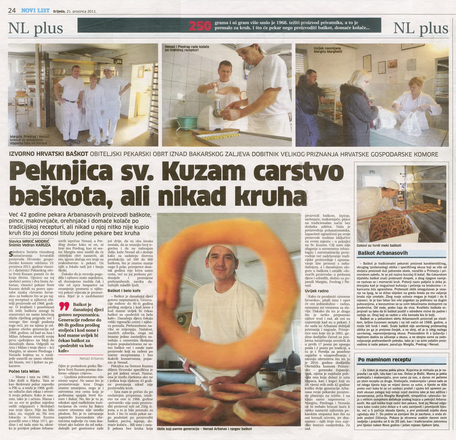 Novinski članak o pekari
